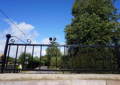 Bespoke welded iron railings for our farm