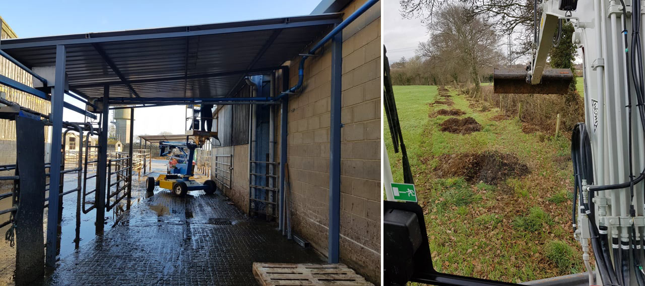 Outdoor roof section added by Handy Compact Tractors