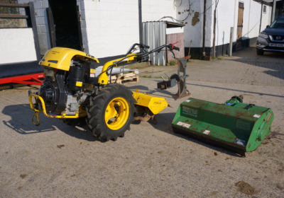 Pasquali XN15.5 2 wheel diesel tractor with attachments